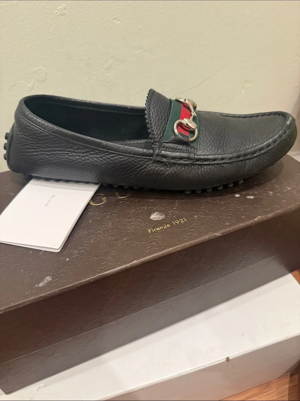 Gucci black leather